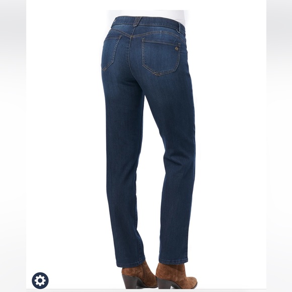 New Democracy Indigo Wash "Ab"solution® Straight Leg Jean size 4 - Picture 2 of 12